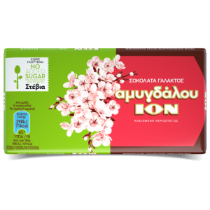 Ion mjölkchoklad mandel,stevia 60g